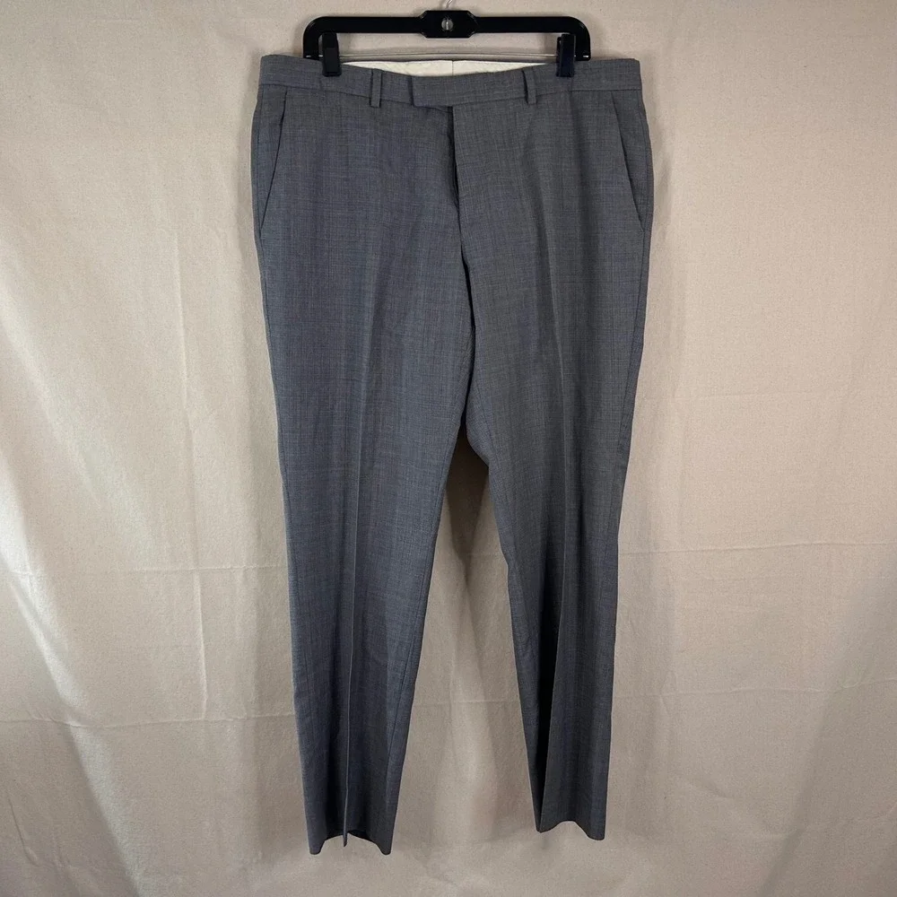 Charles Tyrwhitt 42R Slim Suit 36x30 REDA Wool Gray Two Button Double Vented